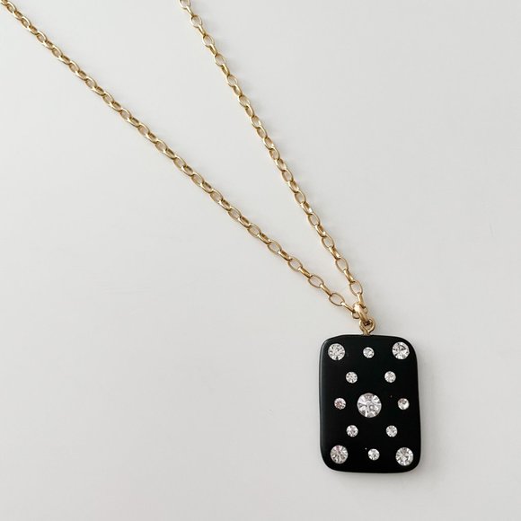 J. Crew Sparkle Domino Pendant Necklace - Picture 1 of 3
